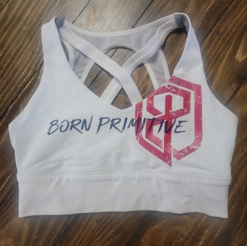 Born Primitive X-Factor sports bra, white, size M